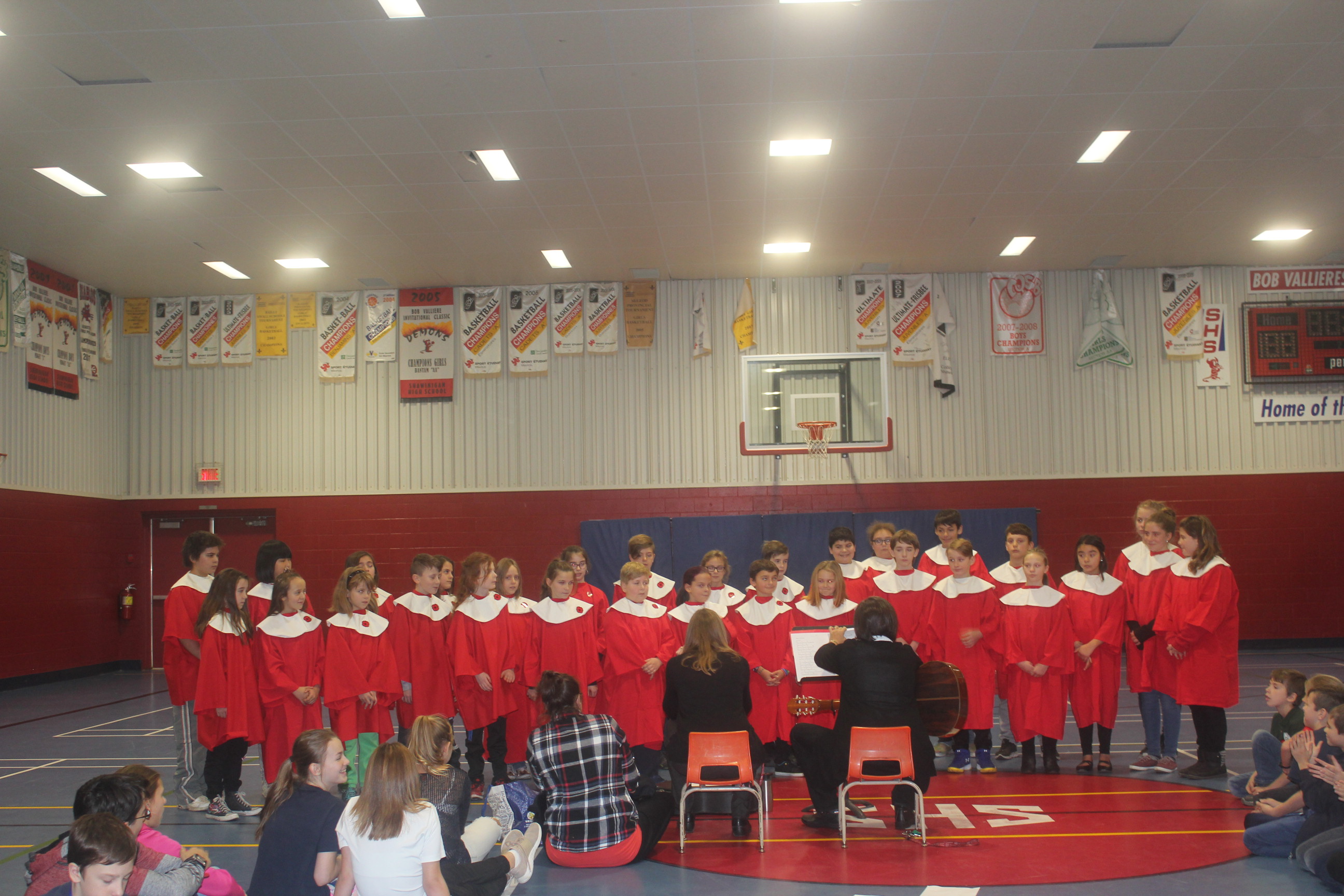 Grade 6 Students singing. K. Kiolet 2019